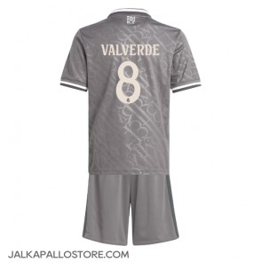 Real Madrid Federico Valverde #8 Kolmaspaita Lapsille 2024-25 Lyhythihainen (+ shortsit)